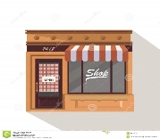 Market Street Store Building Facade Small Shop Front Shopping Design  Detailed Illustration Vector Stock Illustration - Illustration of center,  little: 91124241